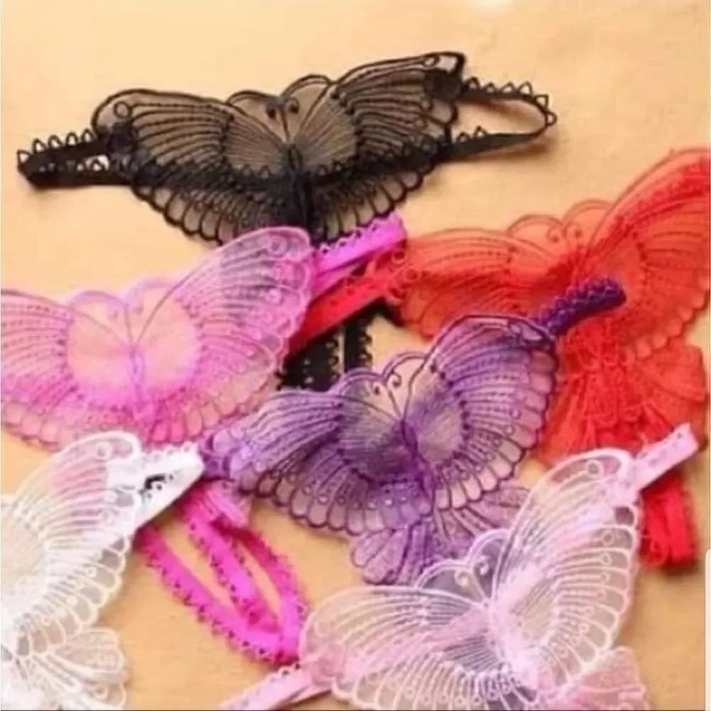 Sexy Butterfly Lace Thongs 6 pack